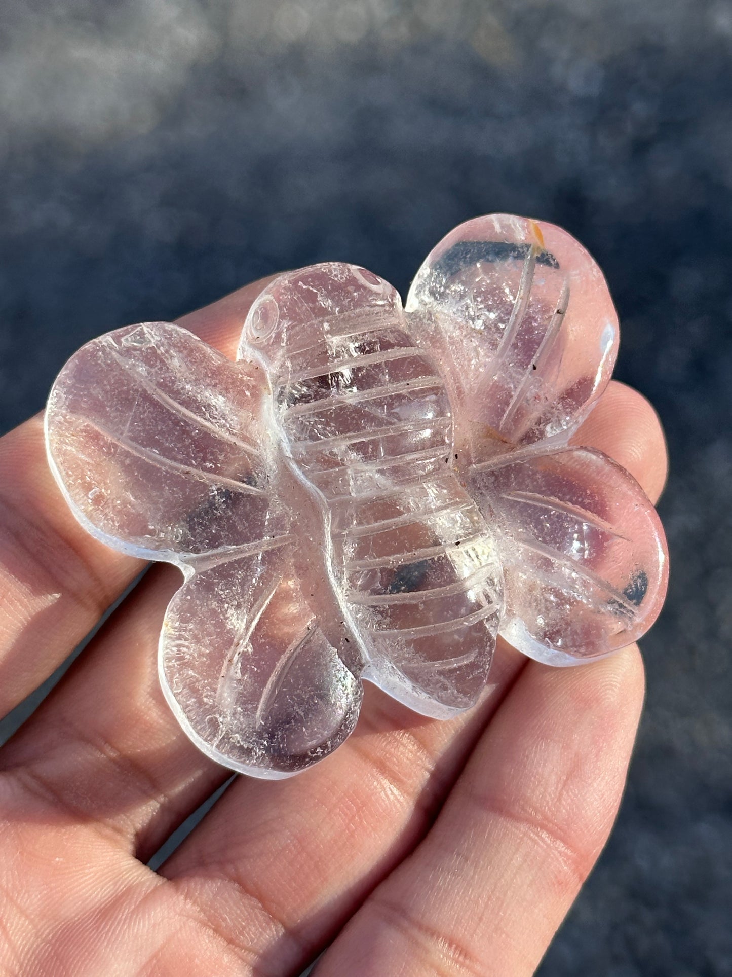 Clear Quartz Butterfly