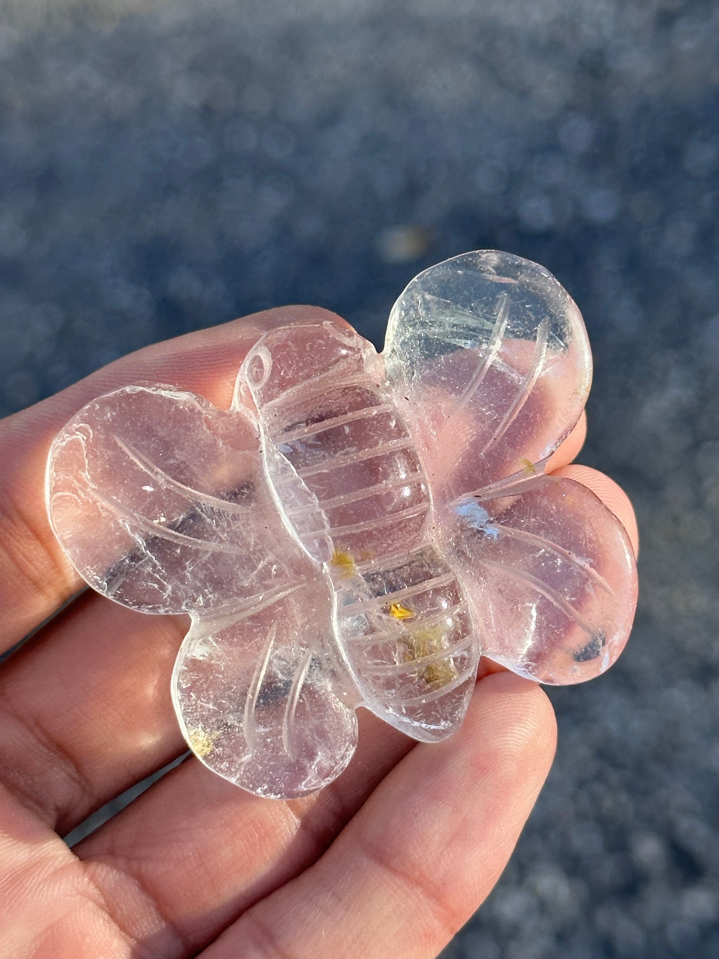 Clear Quartz Butterfly